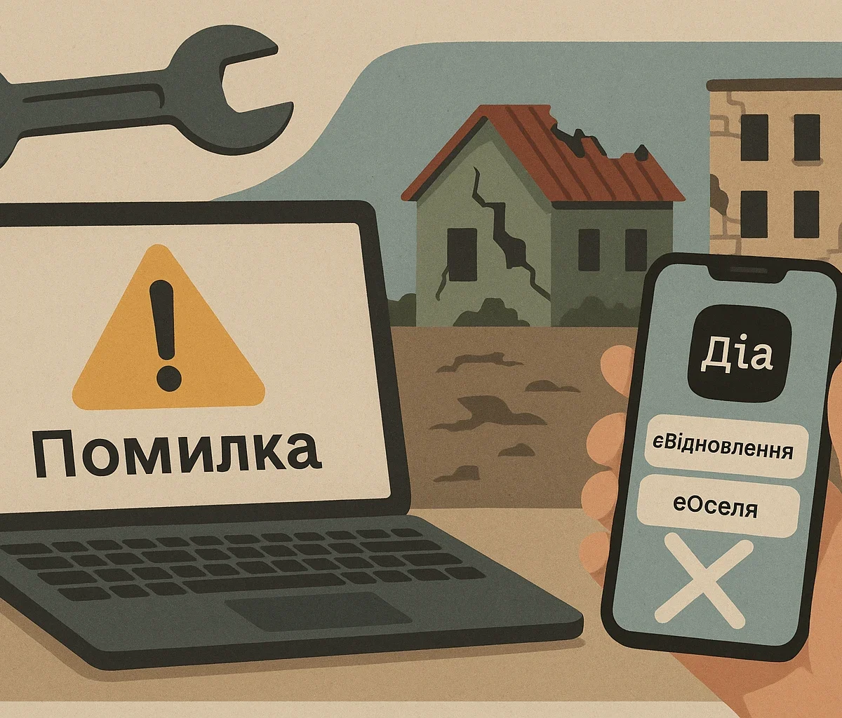 Не работает функция «єВідновлення» и «єОселя» в Дії