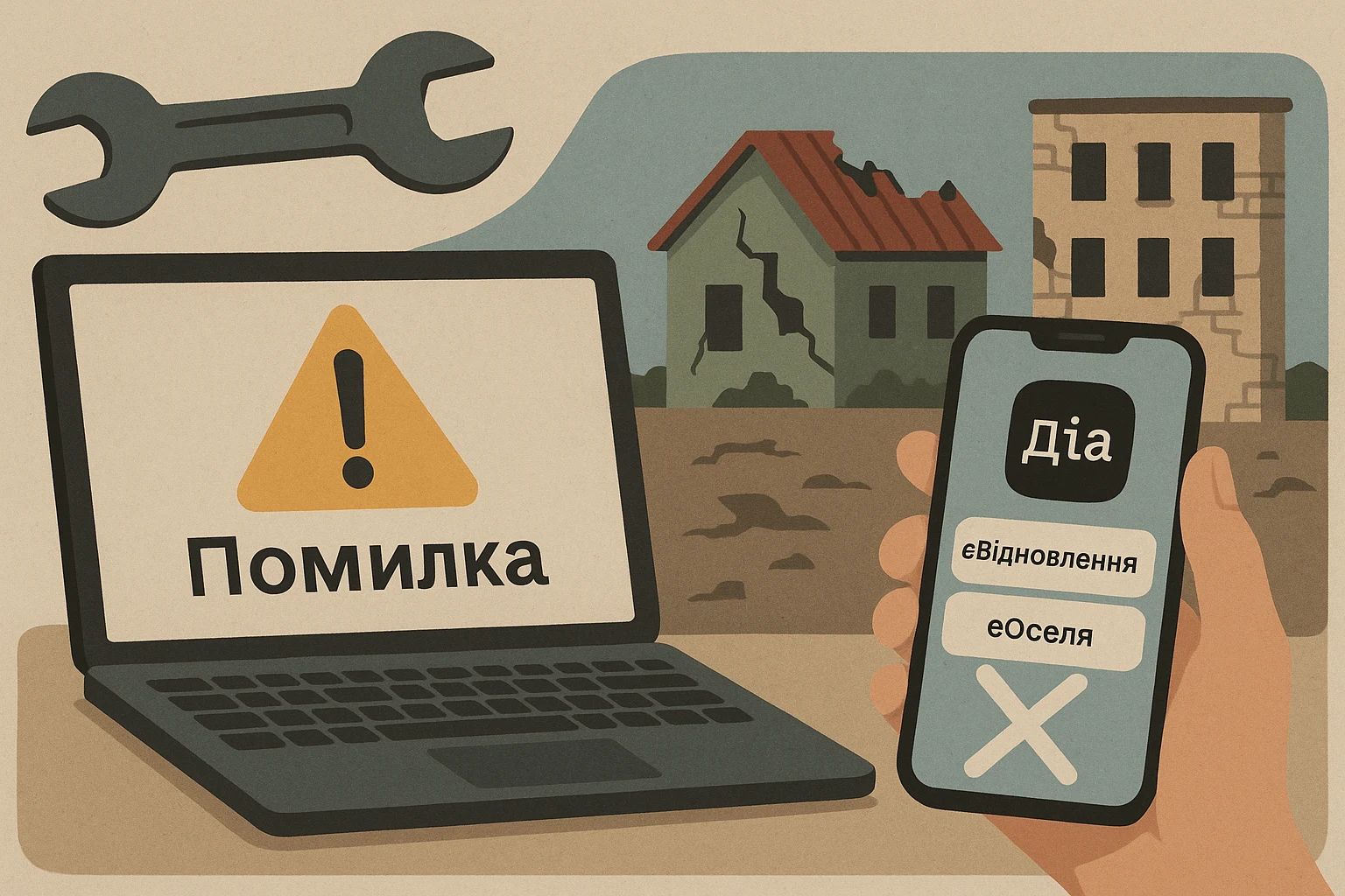 Не работает функция "єВідновлення" и "єОселя" в Дії